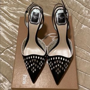 Dior Perforated Slingback Pumps